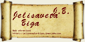 Jelisaveta Biga vizit kartica
